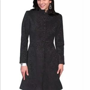 Scully Wahmaker Chenille Heritage Coat Black sz 6